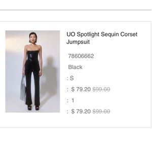 UO Spotlight Sequin Corset Jumpsuit